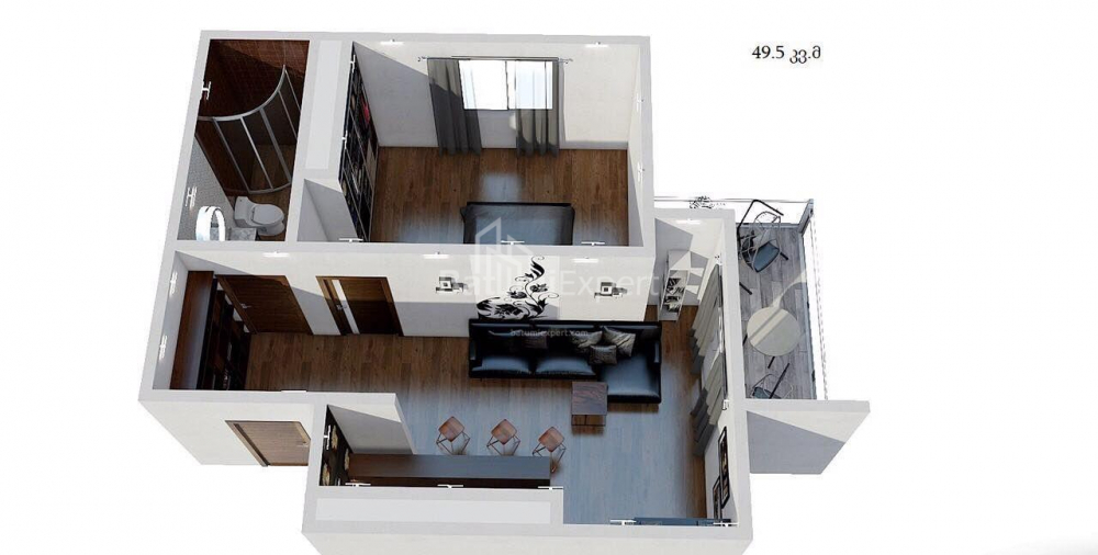 Բնակարան 49 մ² - Յուրիևսկայա, Batumi, Վրաստан