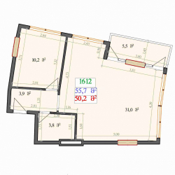 Օբյեկտը կառուցման ընթացքում է 2-комн 55.7 m² - Լեխ և Մարիա Կաչինսկիներ, Batumi