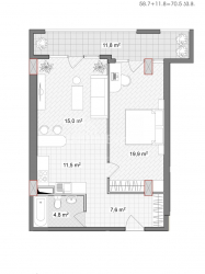 Բնակարան 2-комн 70.5 m² - Վախթանգ Գորգասալի, Batumi